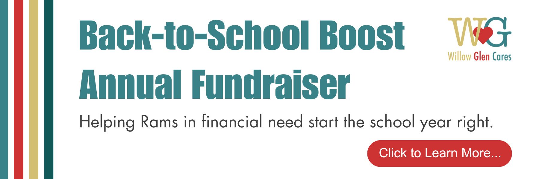 WGCares Annual Back to School Boost Fundraiser Graphic